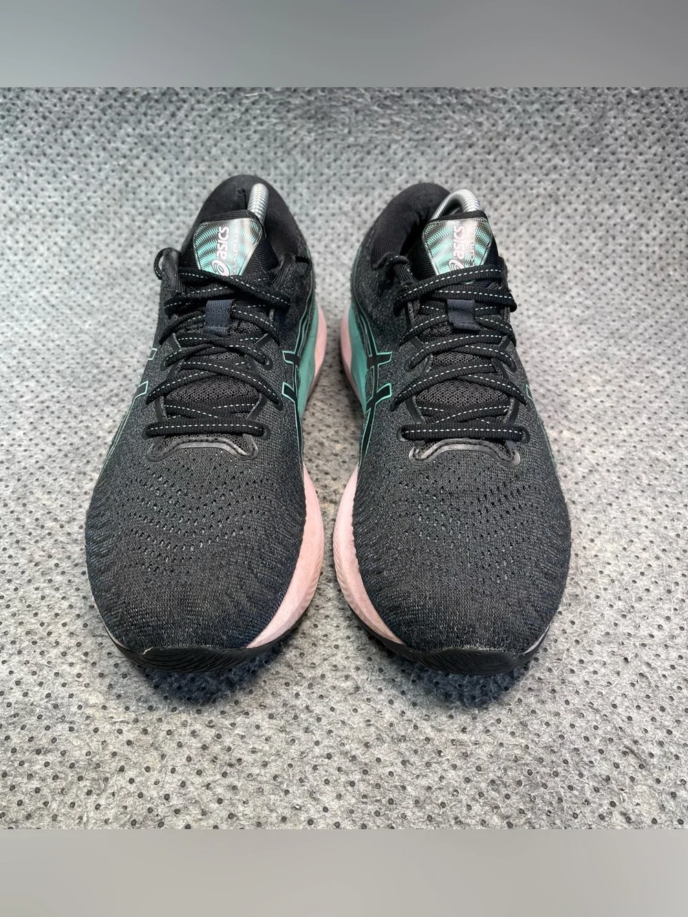 Asics Gel-Cumulus Black Teal Running Shoes Size 10.5 Women’s